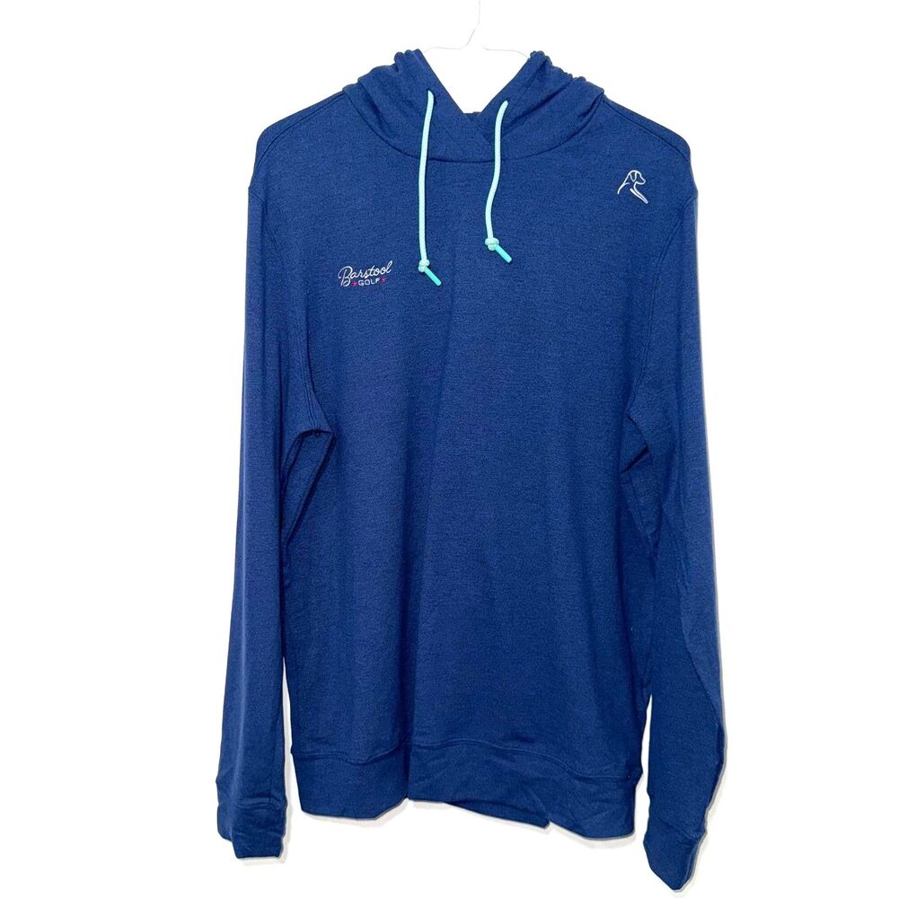 Rhoback Hesi Embroidered Performance Hoodie - Blue/Teal S
